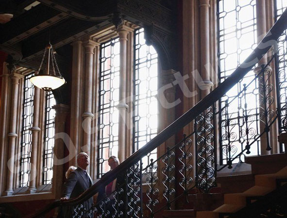 Prince Charles, Prince of Wales and Camilla, Duchess of Cornwall Taking a tour of St. Pancras Hotel